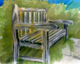 Watercolour: Our Bench
